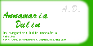 annamaria dulin business card